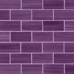 a purple brick wall with white lines on it