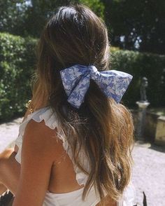 Satin Styles, Hairstyle Ideas, Ribbon, Satin, Blue