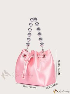 Bird in Bag - Fashionable Dazzling Design Handheld Evening Bag Bird In Bag, Pink Bag, Evening Bags, Bucket Bag, Composition, Pink, Pattern, Color, Design