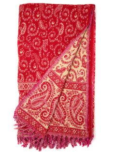 The only vibrant cosy wool scarf you will ever need. This wool shawl with bright red and cream colours decorated with a paisley design compliments each reverse side of this shawl. A stylish and comfortable wool shawl for all of your needs such as for yoga, an essential piece, on your travels, or a drape over the sofa or even your shoulder. This wool shawl is designed to keep you cosy and stylish during the winter season. It redefines festive glamour with its nostalgic appeal, making it the perfe Traditional Red Scarf With Paisley Print, Traditional Red Paisley Print Scarves, Traditional Red Scarves With Paisley Print, Red Pashmina Shawl With Paisley Print, Red Paisley Print Pashmina Shawl, Meditation Shawl, Eid Gift, Wool Shawl, Eid Gifts