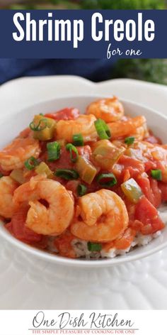 shrimp and vegetable stir fry with rice in a white bowl on top of a plate