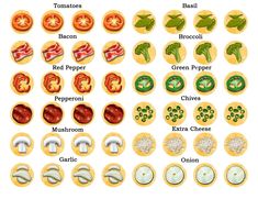 different types of food are shown in this illustration