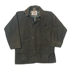 "Vintage 90s dark green British made wisewear waxed field jacket size medium, fits oversized as a large corduroy collar check tartan inner cotton liner, good quality and condition still smells of wax  Pit to pit: 23\" Pit to cuff: 21\" Collar to hem: 36\"" Green Cotton Sport Coat For Fall, Green Hunting Utility Jacket For Fall, Green Utility Jacket For Hunting In Fall, Green Utility Jacket For Fall Hunting, Green Fall Hunting Utility Jacket, Casual Cotton Sport Coat For Hunting, Vintage Green Cotton Parka, Classic Cotton Parka For Outdoor, Vintage Waxed Winter Outerwear