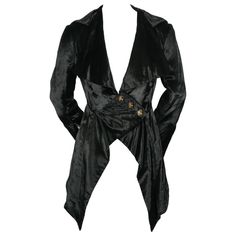 1994 'On Liberty' VIVIENNE WESTWOOD Runway Velvet Frock Coat | From a unique collection of rare vintage Jackets at https://www.1stdibs.com/fashion/clothing/jackets/. Vivienne Westwood Jacket, Vivienne Westwood Runway, Velvet Frock, Teddy Boys, Azzedine Alaia, Designer Coats, Frock Coat, Coat Design, High Waisted Trousers