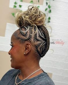 Nelia Span | The French Curl Mohawk styled in an up-do 😍 • Book under French Curl Mohawk • #dallashair #dallasbraids #blackhair #blackhairstyles… | Instagram Braided Boho Mohawk, Crochet Mohawk Hairstyle, Blonde Cornrows Braids Black Women, Curl Mohawk, Cheer Activities, Hair Braids Cornrows, High Ponytail Cornrows, Weekly Hairstyles