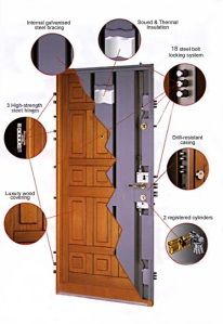 an open door with instructions on how to install it