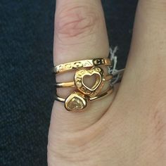 Rose Gold. New With Gift Box. Gold Heart Ring With Vs Clarity For Gift, Gold Heart Ring With Vs Clarity As Gift, Coach Rose Gold Jewelry For Gifts, Coach Round Jewelry For Anniversary, Gold Coach Jewelry For Anniversary, Coach Gold Jewelry For Anniversary, Gold Heart Cut Stackable Rings Gift, Gold Heart Cut Stackable Rings As Gift, Coach Gold Heart-shaped Jewelry