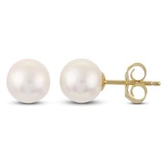 Lustrous 6.0-6.5mm freshwater cultured pearls shimmer elegantly in these timeless women's stud earrings. Fashioned in 14K yellow gold, the earrings secure in place with friction backs. Jared The Galleria Of Jewelry, Womens Earrings Studs, Gemstone Stud Earrings, Gemstone Studs, Freshwater Cultured Pearls, Pearl Stud Earrings, Pearl Studs, Cultured Pearls, Gemstone Earrings