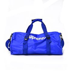 Short-Distance Travel Bag Large-Capacity Unisex Portable Sports Gym Bag - Blue - 4089582514 - Bags, Travel Bags  #TravelBags #Bags # #Travel #Bags Functional Waterproof Bags For Streetwear, Sporty Blue Waterproof Bag, Blue Bags With Adjustable Strap For Streetwear, Blue Adjustable Strap Bag For Streetwear, Blue Streetwear Bag With Adjustable Strap, Functional Blue Travel Bag For Outdoor Activities, Large Capacity Sporty Gym Backpack, Blue Large Capacity Sporty Shoulder Bag, Blue Nylon Duffle Bag For School