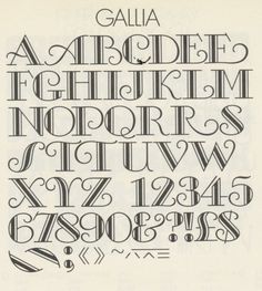 an old fashioned alphabet with the letters and numbers in black ink on white paper,