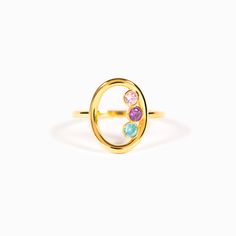 1-5 Birthstones Circle Ring