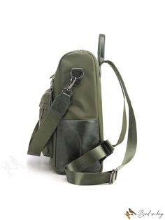 BirdinBag - Premium Zip-Front Backpack: Classic Design for Effortless Style Multifunctional Green Backpack Bag, Khaki Backpack With Zipper Pocket, Versatile Khaki Backpack, Multifunctional Anti-theft Backpack Shoulder Bag, Multifunctional Anti-theft Shoulder Backpack, Multifunctional Khaki Backpack For Everyday Use, Versatile Green Shoulder Backpack, Khaki Backpack Shoulder Bag With Zipper, Khaki Backpack With Zipper Closure