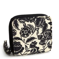 Streamline your everyday carry with our Small Zip-Around Wallet, the perfect combination of functionality and fashion. The convenient zip-around closure ensures that your belongings stay secure, while the interior compartments keep everything organized and easily accessible. No more digging through a cluttered wallet with our zip-around design, you'll find what you need in an instant. Vera Bradley Small Zip-Around Wallet in Bubbly Flowers Black White/Black Backpack Lunch Bag, Card Pouch, Duffel Bag Backpack, Vera Bradley Wallet, Flowers Black, Belt Purse, Stocking Stuffer Gifts, Toiletry Bag Travel, Wristlet Wallet