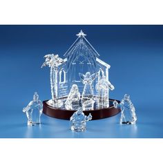 Miniature Nativity Set & Base - Icy Craft Nativity Sets Display, Nativity Sets For Sale, Nativity Scene Pictures, Miniature Nativity, Nativity Clipart, Nativity Coloring Pages, Mary Joseph And Baby Jesus, Nativity Silhouette, Nativity Church