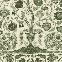 an intricately designed wallpaper with flowers and birds in the center, on a white background