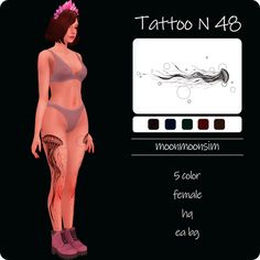 Cc Shopping, Jellyfish Tattoo, The Sims 4 Packs, Sims 4 Cc Makeup, 4 Tattoo, Sims 4 Mods Clothes, Sims4 Cc, Sims 4 Cas