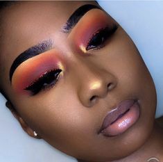 Sunset Eyeshadow, African Makeup, Makeup Ojos, Makeup Dark, Party Make-up, Party Makeup Looks, Makeup Tip, Eye Makeup Looks, Makeup Party