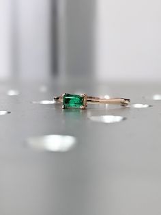 Emerald Ring, Baguette Emerald Ring, 14k Solid Gold Minimalist Emerald Ring, Stacking Emerald Ring, Emerald Jewelry, May Birthstone Delicate and timeless, this baguette cut natural emerald is just a delicate piece of art :) Piece Info: - 14K Gold (You can choose gold type) - Comfort Fit - Hypoallergenic, Cobalt-Free - Sleek Design - Durable - Comes in a Gift box - Width : ~1mm Main gemstone Information: Type: Natural Green Emerald Cut : Baguette Cut Size : 5mm X 3mm *All sizes are available - pl 14k Gold Emerald Cut Emerald Ring For Everyday, 14k Gold Baguette Cut Emerald Ring For May Birthstone, 14k Gold Stackable Emerald-cut Rings For May Birthstone, 14k Gold Emerald Ring With Baguette Cut, 14k Gold Emerald-cut Stackable Rings For May Birthstone, Emerald Baguette Ring, Gold Emerald Ring, Ring Baguette, Emerald Ring Gold