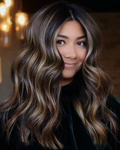 Dark Brown Hair Dimension Highlights, Dark Balayage With Money Piece, Brunette Fall Hair 2024, Low Maintenance Hair Color For Dark Hair, Burnett Hair Color Ideas, Autumn Hair Colors For Brunettes, Dark Hair With Dimension, Winter Hair Color For Brunettes, Glamor Shots