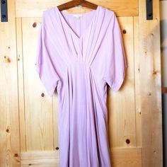 L. Love Kaftan Flutter Sleeve Lined V-Neck Midi Dress. Color Is A Soft Lavender. Elastic Waist Size L. Flat Lay Measurements Shown In Photos New Without Tags Vacation Beach Travel Flowy Wedding Feminine Rayon V-neck Midi Dress, Flowy V-neck Dress With Flutter Sleeves For Brunch, Pink V-neck Rayon Dress, Pink Pleated V-neck Mini Dress, Pleated V-neck Mini Dress For Daywear, Rayon V-neck Mini Dress With Ruffles, V-neck Rayon Mini Dress With Ruffles, Beach Pleated V-neck Mini Dress, Flowy Pleated V-neck Mini Dress