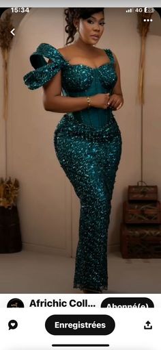 African Attire Dresses Classy Beautiful, African Lace Dress, Prom Dress African, African Bridal Dress, Dress Emerald Green, African Attire Dresses