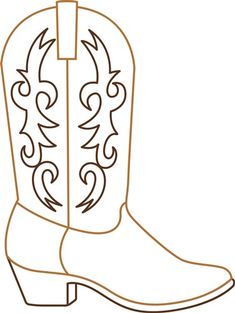 Cowboy Boot Outline Cowboy Boot Outline, Cowboy Boot Svg, Cowboy Boots Drawing, Cowboy Boot Crafts, Cowboy Crafts, Cowboy Theme Party, Botas Western, Bota Country, Wilde Westen