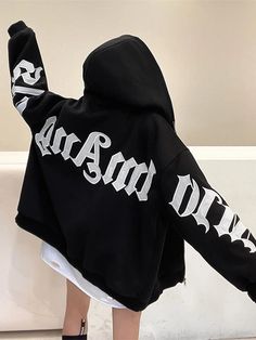 Dodobye Letter Printed Zip Hoodie Women Gothic Grunge Punk Hooded Oversize Jacket Coats Streetwear Sweatshirts for Female Tops SPECIFICATIONS Brand Name: Dodobye Origin: Mainland US(Origin) CN: Zhejiang Decoration: none Age: 18-24 Material: COTTON Thickness: Standard Elasticity: Non Strech Sleeve Style: regular Hooded: Yes Fabric Type: Broadcloth Pattern Type: Letter Style: High Street Fit Type: LOOSE Sleeve Length(cm): Full Season: Spring/Summer Weight: 600 Release Date: Spring 2023 Clothing Pa Oversize Jacket, Street Fits, Female Tops, Streetwear Sweatshirt, Gothic Grunge, 2 Piece Skirt Set, Hoodie Women, Grunge Punk, Fall Coat