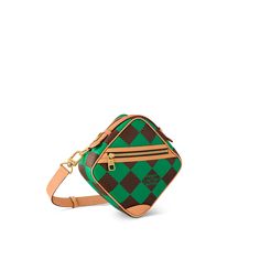 LOUIS VUITTON® - Chess Messenger - Green Luxury Green Shoulder Bag With Leather Trim, Louis Vuitton Sac, Louis Vuitton Official Website, Luxury Belts, Louis Vuitton Official, Pharrell Williams, Mens Spring, Green Man, 2024 Collection