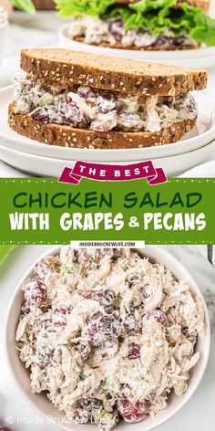 the best chicken salad with grapes and pecans