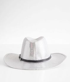 "San Diego Hat Company Glitter Cowboy Hat - Grey , Women's Black Banded western hat Interior cinch tie band 3 1/2" brim One size fits most. 100% Polyester. Spot clean only. Apparel & Accessories > Clothing Accessories > Hats" Western Silver Hats For Parties, Western Style Silver Hats For Party, Silver Summer Hat For Rodeo, Western Silver Hats For Summer, Silver Summer Rodeo Hat, Silver Brimmed Hat For Rodeo, Adjustable Country Style Hat Bands For Party, Silver Western Hat Band For Rodeo, Western Silver Hats For Western-themed Events