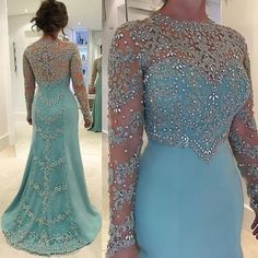 Prom Dresses Long Sleeve, Robes Glamour, Evening Dress Long, Groom Dresses, Long Sleeve Evening Dresses, Dress Sleeve Styles, Lace Decor, فستان سهرة, Beaded Applique