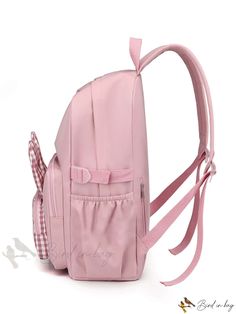 Bird in Bag - Functional Patten Backpack for Outdoor, Travel, and Back to School Needs, Ideal for Graduate, Teen Girl, Freshman, Soph Pink Softback Backpack For Study, Pink Satchel Backpack For School, Pink Portable Backpack For Students, Preppy Pink Bag For School, Preppy Pink Bags For School, Preppy Pink School Bag, Preppy Pink Standard Backpack, Preppy Backpack For Back To School, Preppy Backpack For Students Back To School