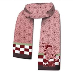 Kamado Tanjirou, Anime Demon Slayer, Demon Slayer Kimetsu No Yaiba, Pink Scarves, Cosplay Props, Warm Scarf, Kimetsu No Yaiba, Anime Inspired, Slayer Anime