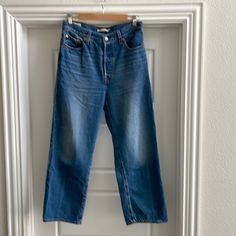 Reposhing This Item I Purchased From @Minimalist21. Loved It, But Ready To Rotate For Something New. Questions? Leave A Comment Below! Levi Rib Cage Jeans, Jeans Color, Levi's Jeans, Rib Cage, Leave A Comment, Something New, Levi's, Straight Leg, Color Blue