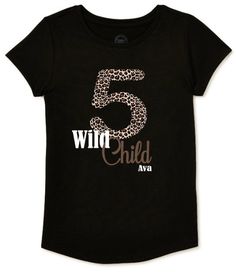 This is the perfect birthday shirt for your wild child! Made with colors in main picture unless otherwise requested. Shirts and tanks are well made and designed to have some stretch. Only high-quality vinyl used to create this wild child cheetah print birthday shirt. Great for a zoo themed party. Upon checkout in personalization section please indicate name. If you do not want the name added please advise. Shirt care Please turn shirt inside out and wash in cold water using a mild detergent, gen Black Cotton Tops For Birthday, Custom Print Black Tops For Birthday, Personalized Black Cotton Tops, Black Custom Print Tops For Birthday, Casual Personalized Black Tops, Personalized Black Casual Tops, Casual Black Personalized Tops, Cute Black Top With Custom Print, Cute Black Tops With Custom Print