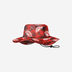 Texas Tech Red Raiders Floral Boonie Hat FOCO - FOCO.com Casual Red Bucket Hat For Beach, Casual Red Bucket Hat For The Beach, Casual Red Sun Hat For Vacation, Casual Brimmed Sun Hat With Floral Print, Casual Beach Hats With Floral Print, Casual Beach Hat With Floral Print, Casual Floral Print Sun Hat For Beach, Casual Red Hats For Outdoor Activities, Casual Floral Print Beach Hats