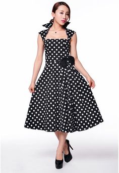 Polka Dot Bow Pleat Dress Polka Dot Dress Outfit Summer, 1950 Polka Dot Dress, Retro Red Dress, Polka Dot Pinup Party Dress, Rockabilly Style, 1950s Style A-line Polka Dot Dress, Dapper Day Outfits, Vintage V-neck Polka Dot Dress, Vintage Dress Design