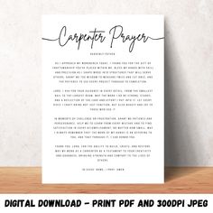 a white paper with black ink that reads,'computer prayer'in cursive writing