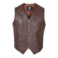 PRICES MAY VARY. FULL GRAIN LEATHER: This motorcycle vest is made from full grain cow leather. This leather vest men will age and patina with you. This brown leather vest use brass snaps for front closure TIMELESS CLASSIC: This leather vest men motorcycle has the western cowboy style; the most sought after timeless classic brown leather vest. This leather biker vest men can be worn over your favorite shirt or hoodie while riding. USEFUL FEATURES: This leather motorcycle vest is fully lined with Concealed Carry Jacket, Brown Leather Vest, Motorcycle Leather Vest, Riding Vest, Leather Biker Vest, Motorcycle Vest, Biker Vest, Mens Club, Motorcycle Leather