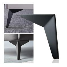 the side view of a modern chair with black legs