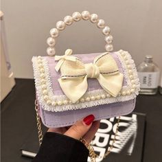 Pearl Bag. Versatile And Cute Bowknot Handbag, Fashionable Mini Handbag Pearl Bag, Handbag For Women, Mini Handbag, Mini Handbags, Mini Bag, This Year, Top Handle Bag, Women Handbags, Bag Lady