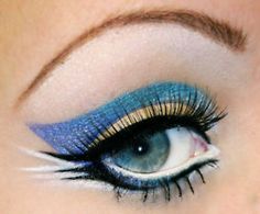 Swimming Makeup, Extreme Makeup, Drag Make-up, Swimming Hairstyles, Makeup Clothes, Art Ocean, Hair Shows, Blue Eyeshadow, Fantasy Makeup