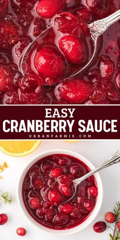 A simple classic that never fails! This Easy Cranberry Sauce uses fresh or frozen cranberries for a versatile and delicious side dish. A must-have for your Christmas side dish recipes! #FeelingFestive24 Frozen Cranberry Sauce, Cranberry Sauce With Frozen Cranberries, Easy Fresh Cranberry Sauce, Cranberry Side Dish Thanksgiving, Easy Fresh Cranberry Recipes, Fresh Cranberry Sauce Recipes, Cranberry Sauce Recipes Easy