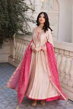 Aisha Imran. Zoey Pink Details, Organza Dupatta, Straight Pants, Hot Pink, The Dress, Take That, Trousers, Silk, Embroidery