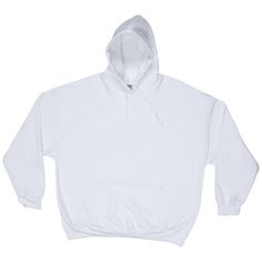 Customize this White Adult Hooded Sweatshirt and add it to your wardrobe! This sweatshirt features a solid white color and is ready for a whole range of embellishments. This garment has a hood with a drawstring cord to ensure a proper fit and has a large pocket up front to keep your hands warm. Use your creativity and apply paint, patches, stitching, and more! Details: 	 Size: 2XL 	 Content: 50% Cotton & 50% Polyester 	 Care: Machine Wash, Cold; Do Not Bleach; Tumble Dry, Low; Do Not Iron; D Unique Outfit, Blank T Shirts, Print Coupons, Sweatshirts Online, Fabric Paint, School Spirit, White Hoodie, White Sweatshirt, Hobby Lobby