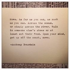 an old typewriter with the words love are far you can, as much as you can across the ocean, or simply across the river