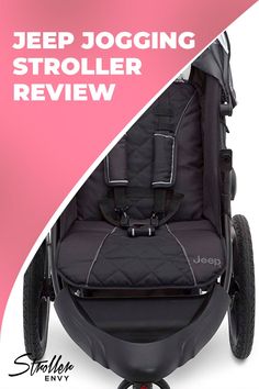 the jeep jogging stroller is shown in black