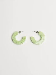 Ray Hoops - Tiger Green – NAT + NOOR Green Small Hoop Earrings For Summer, Small Green Hoop Earrings For Summer, Modern Green Round Hoop Earrings, Modern Green Hoop Earrings For Everyday Wear, Minimalist Green Hoop Earrings, Trendy Small Hoop Green Earrings, Modern Small Green Hoop Earrings, Trendy Green Hoop Earrings, Trendy Small Hoop Earrings In Green