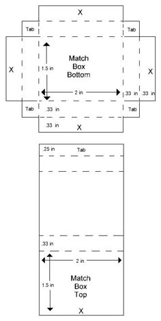 a diagram showing the location of match boxes in each box and how to use them