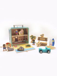 Suitcase Play House Kids : Toys : Learning Jack Rabbit Creations Surfer Kids, Snack Shack, Bamboo Construction, Surf Boards, Surf Shack, Jack Rabbit, Non Toxic Paint, Organic Colors